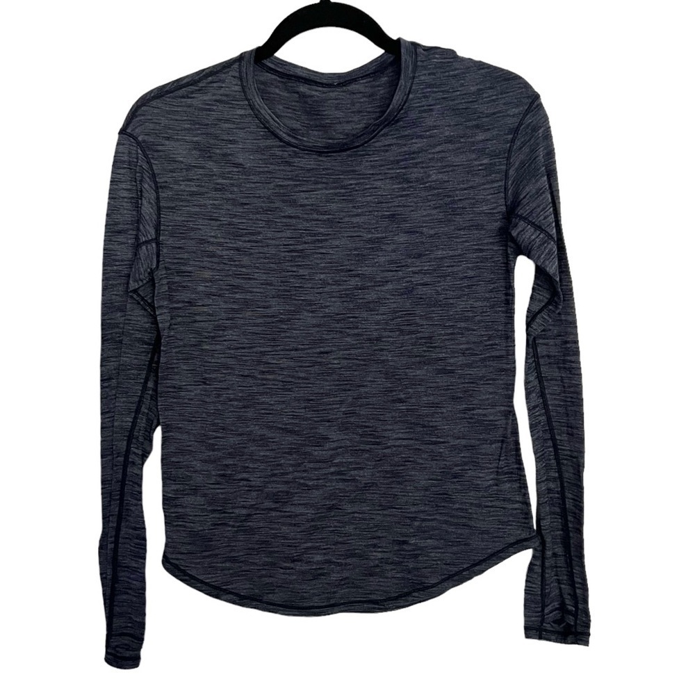 Lululemon Blue Lost In Pace Long Sleeve T Shirt Tee Appox Small
